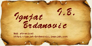 Ignjat Brdanović vizit kartica